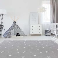 Playmat alfombra bebe nubes/estrellas 185x125 cm