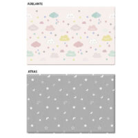 Playmat alfombra bebe nubes/estrellas 185x125 cm - Imagen 4